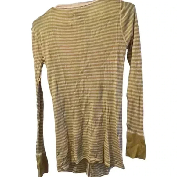 Marc by Marc Jacobs XS Yellow Striped Cardigan Sweater Women Button-Down Pockets - Picture 3 of 5